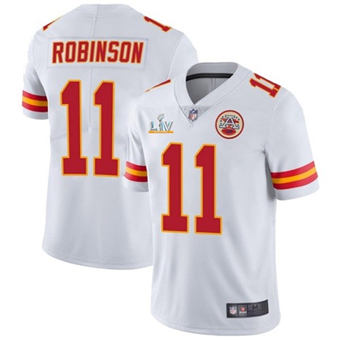 Super Bowl LV 2021 Men Kansas City Chiefs #11 Demarcus Robinson White Limited Jersey->kansas city chiefs->NFL Jersey